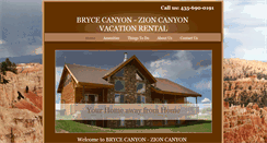 Desktop Screenshot of brycezionvacationrental.com